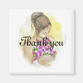 BRUD tack present till bröllopsgästerna Magnet