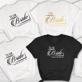 Brud Team Brud Systerfest Namn År T Shirt