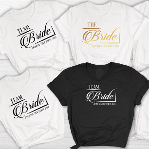 Brud Team Brud Systerfest Namn År T Shirt