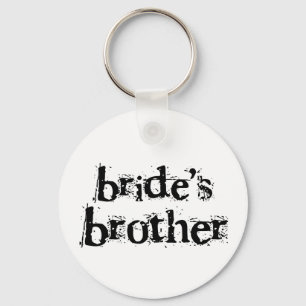 Brud text för brodersvart nyckelring