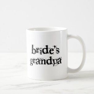 Brud text för morfarsvart kaffemugg