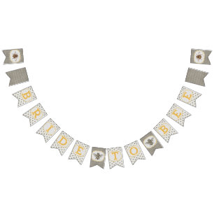 Brud till biet - svart- och vit-extra bin vimplar