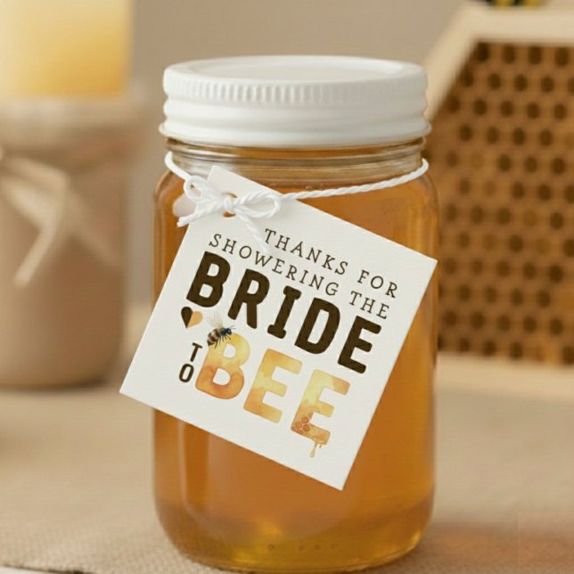 Brud till Bumblebee Bikakeland Tack Bröllopsfest Gåvor Etiketter (Bride to Bee Bumblebee Thank You Bridal Shower Favor Tags
)