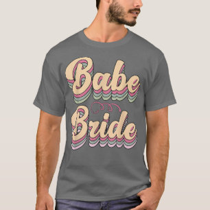 Brud Trendy Retro Brudklubb Tribe Bröllop  T Shirt