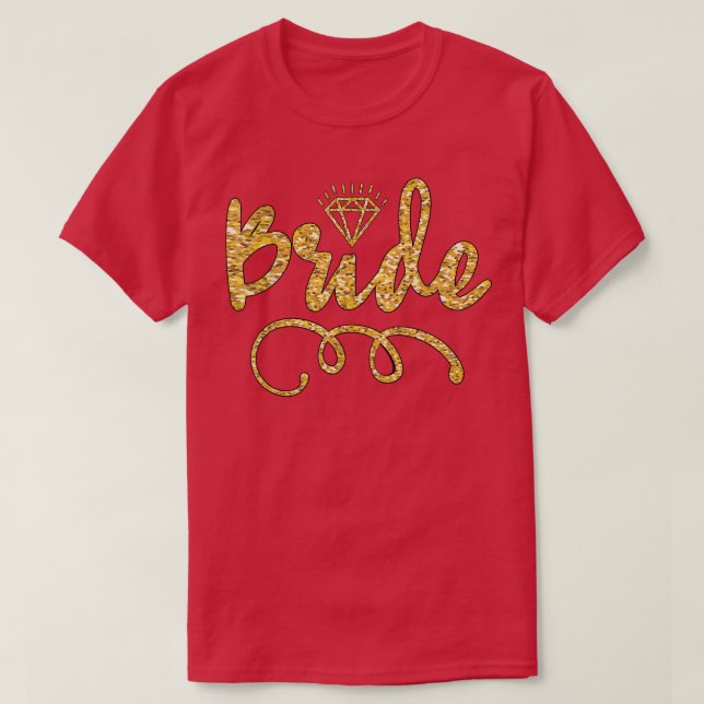 Brud Trendy Retro Brudklubb Tribe Bröllop  T Shirt (Design framsida)