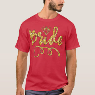 Brud Trendy Retro Brudklubb Tribe Bröllop T Shirt