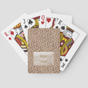 Brud Tribe Bröllop DATUM Rustik Modern Prickar Kul Casinokort