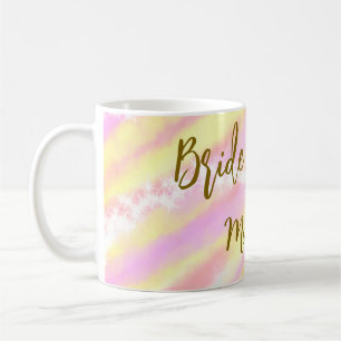 Brud trupp gyllene pastell rosa färgglitter br kaffemugg