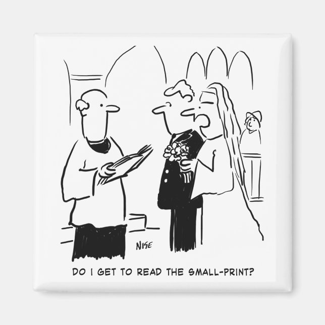 Brud vill kontrollera serie för småtryck magnet (Framsidan)