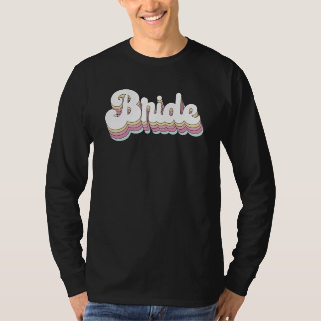 Brud Vintage Brud Brudtärna Möhippa T Shirt (Framsida)