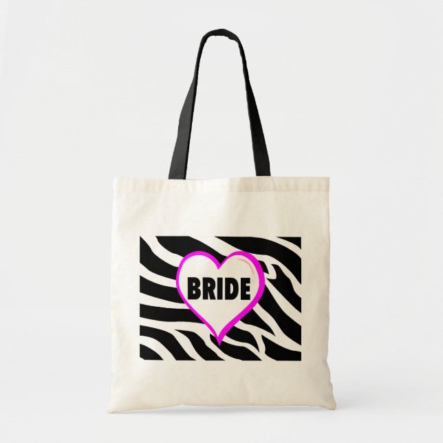 Brud (zebra ränder) tygkasse (Framsidan)