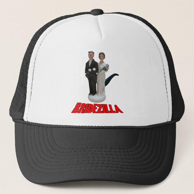 Brud-zilla Roligt Bröllops-T-Shirt eller Hatt Keps (Framsida)