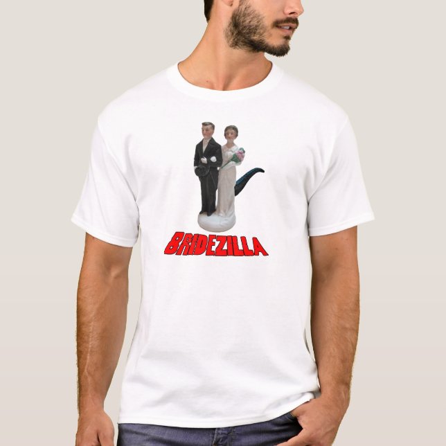 Brud-Zilla Roligt Bröllops-T-Shirt eller Hatt Tee Shirt (Framsida)