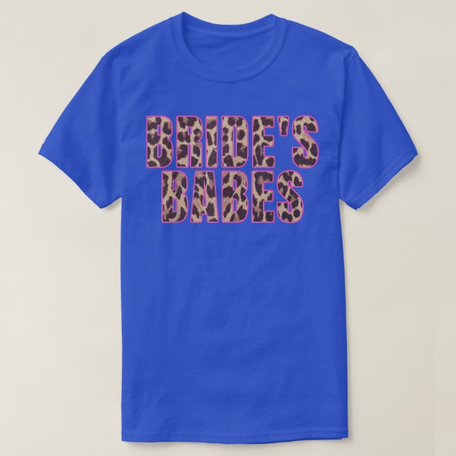 Brudar Babes Leopard Bröllop Henparty Matta T Shirt (Design framsida)