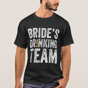 Brudar dricker team rolig bröllop möhippa t shirt