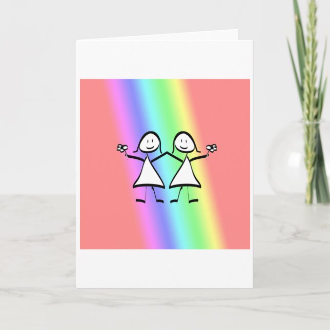 Brudar för regnbågepridelesbisk kort (Framsida)