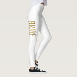 BrudBachelorette för chic Faux guld- party Leggings