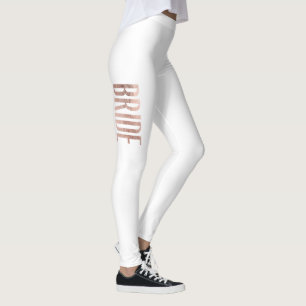 BrudBachelorette för chic Faux rosa guld- party Leggings