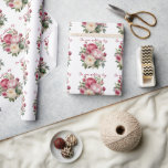 Brudbukett med rosa, röda och vita peonier presentpapper<br><div class="desc">Brudbukett med rosa,  röda och vita peonior på vit bakgrund.  Denna wrap finns i alla rullstorlekar.  
Du kan slå in små presenter eller riktigt stora beroende på den storlek du väljer.</div>