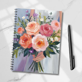 Brudbukett med vilda blommor | Blommig brud  Anteckningsbok
