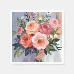 Brudbukett med vilda blommor Blommig brud Pappersservett