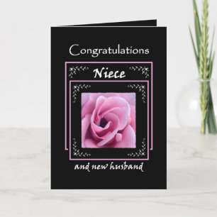 BRUDDOTTerns bröllopskongratulationer - Rosa ros Kort