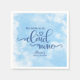 Bruden är på Moln 9-papper Pappersservett