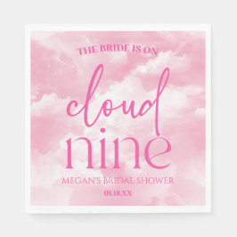 Bruden Är På Moln 9 Rosa Bröllopsfest Pappersservett