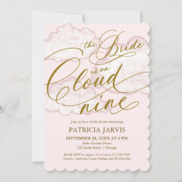 Bruden Är På Molnet Modern Bröllopsfest Inbjudningar