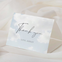 Bruden Är På Molnet Nio Bröllopsdusch Vikta Tack Kort