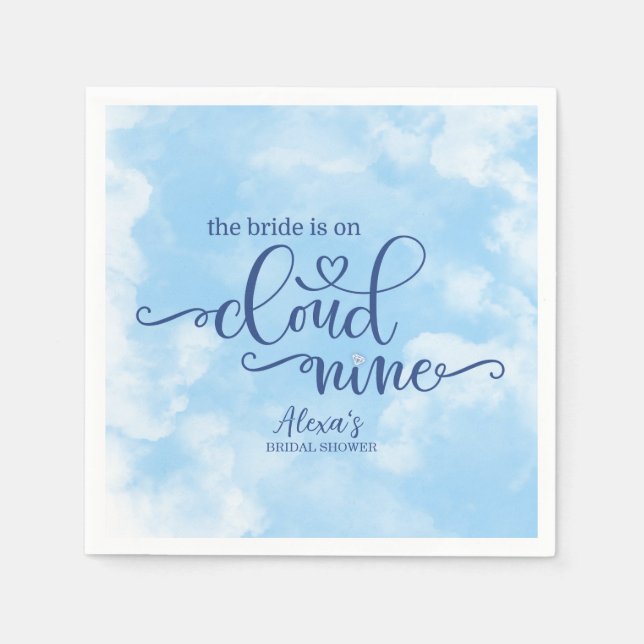 Bruden är på molnet Paper Pappersservett (Framsidan)