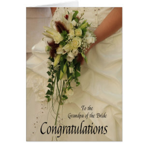 bruden bröllop grattiss farfar hälsningskort