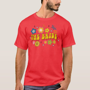 Bruden Brudtärnor Groovy Sista Party Ma T Shirt