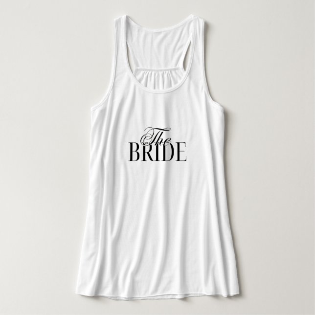 Bruden | Förlovningsfest Bröllopsduschpresent Linne Med Racerback (Design framsida)