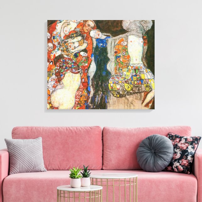 Bruden | Gustav Klimt | Canvastryck (Insitu (Vardagsrum))