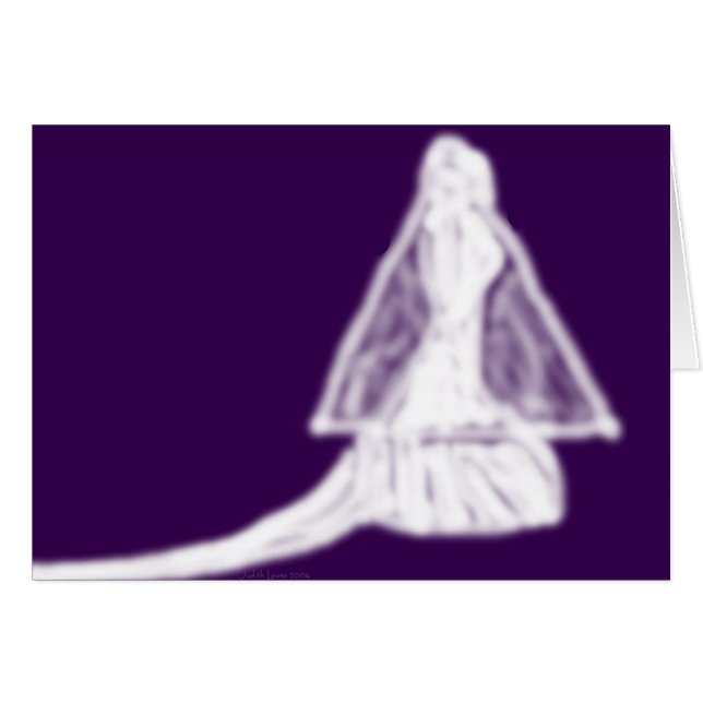 Bruden Hälsningskort (Framsidan Horizontal)