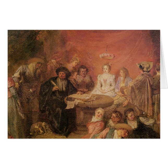 Bruden och brudgum bord hälsningskort (Framsidan Horizontal)