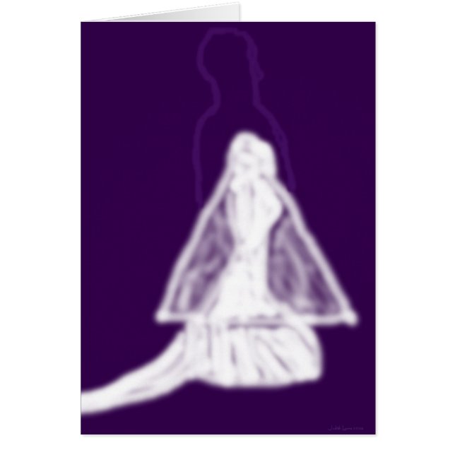 Bruden och brudgummen hälsningskort (Framsidan)