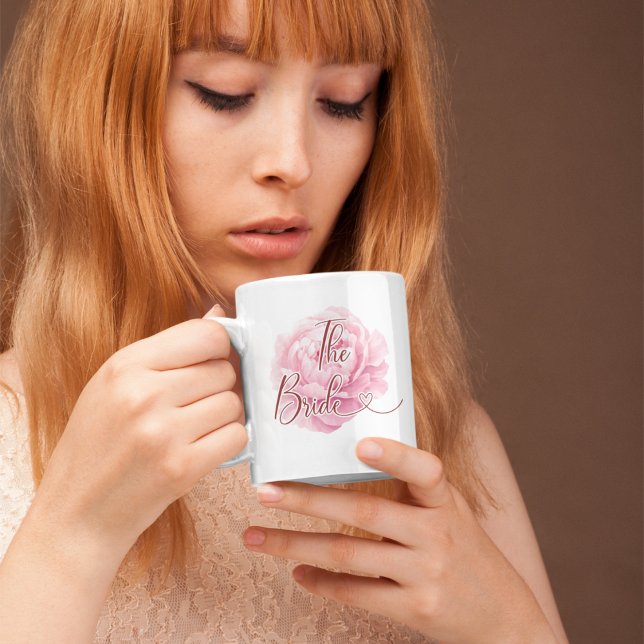 Bruden Peony  Kaffemugg (Bride Wedding Gift Idea)