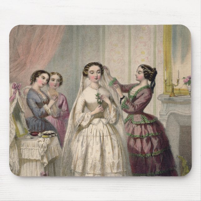 Bruden som inristas av J. Battannier, 1852-53 Musmatta (Framsidan)