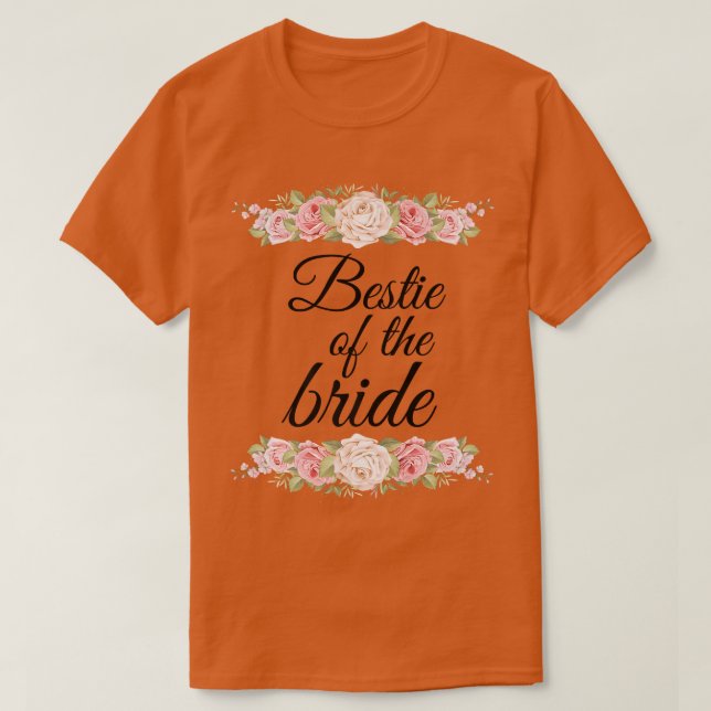 Brudens Bästa Vän Bröllop Bröllopsfest Senterparty T Shirt (Design framsida)