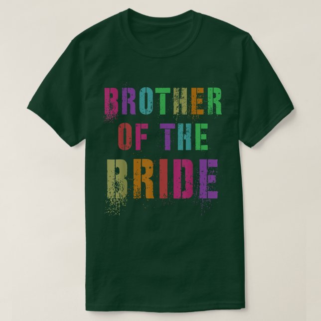 BRUDENS BRODER Bröllop Bror Familj Vän T Shirt (Design framsida)
