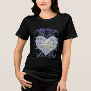 Brudens bröllopslöfte t-shirt i triblend-tyg