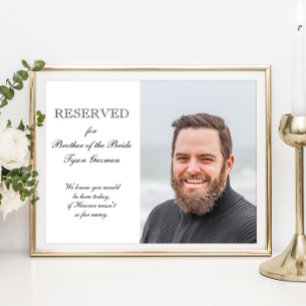 Brudens bror med foto minnesbröllop poster