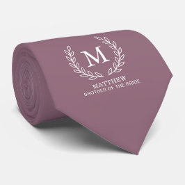 Brudens bror vigselmonogram i mauve slips