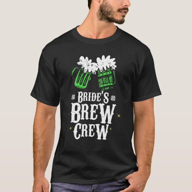 Brudens bryggmanskap St Patricks Day Möhippa Par T Shirt (Framsida)