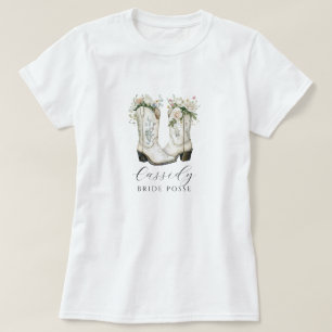 Brudens Cowgirlstövlar Brudtärnor Skräddarsydd T-S T Shirt