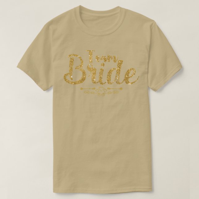 Brudens damlag Bröllop  T Shirt (Design framsida)