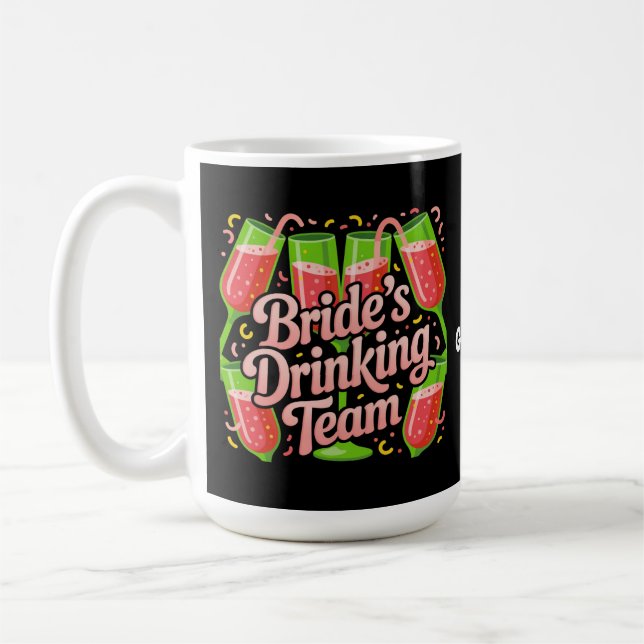 Brudens Drickande Lag Sängvätning Design Kaffemugg (Vänster)