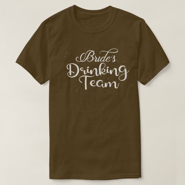 Brudens drickande team möhippa bröllop Br T Shirt (Design framsida)